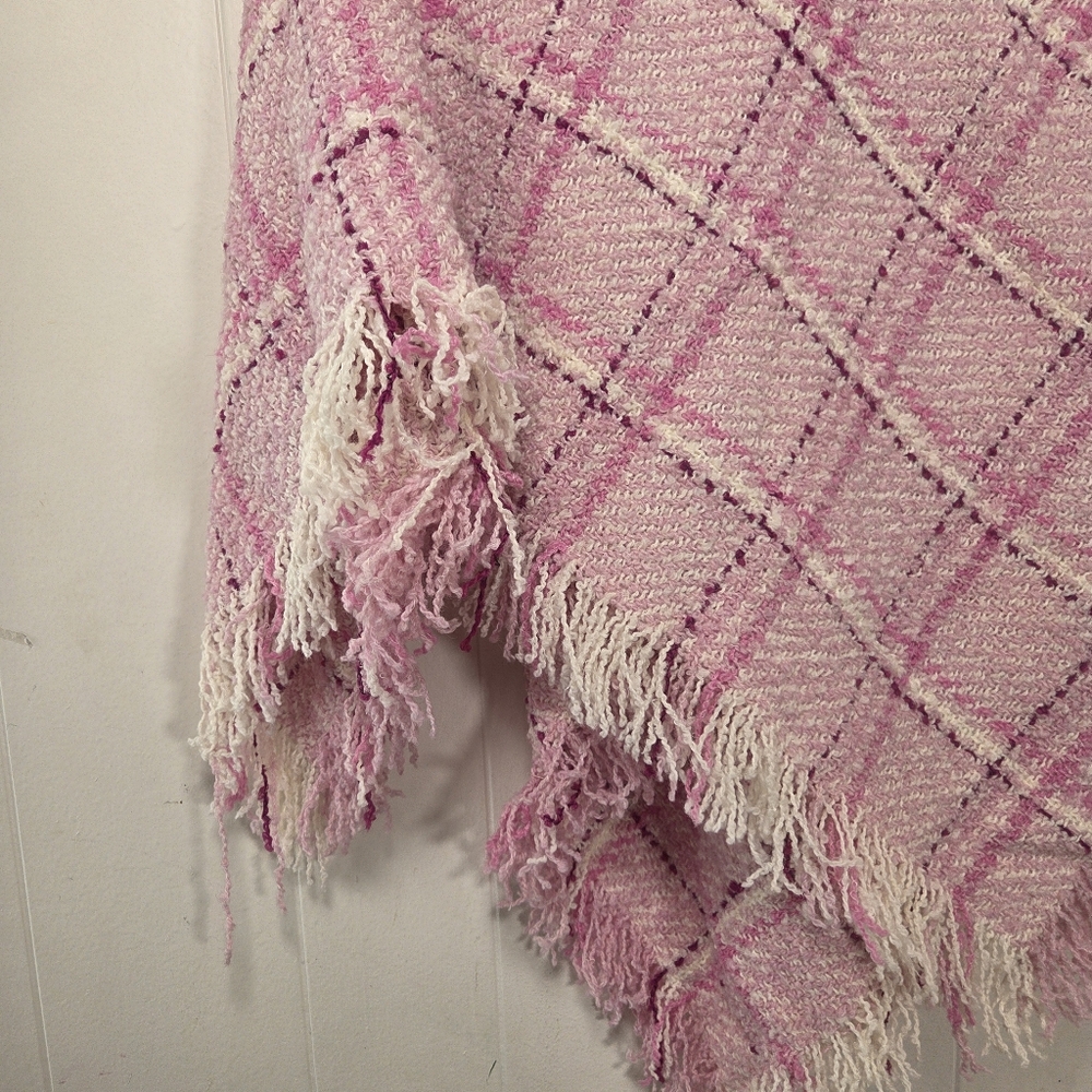 Boyne Valley Weavers Pink Wool Alpaca Shawl One Size Made In Ireland - Picture 8 of 16